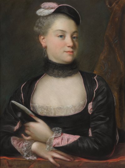 Fransız Kadın Oyuncu Portresi, c. 1746. by Jacques Charles Allais