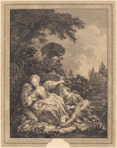 La coquette tamircisi by Jacques Couché and Jean Dambrun after Jean Honoré Fragonard