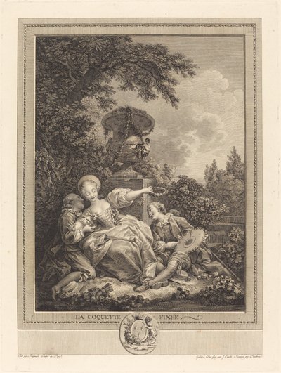 La coquette tamircisi by Jacques Couché and Jean Dambrun after Jean Honoré Fragonard
