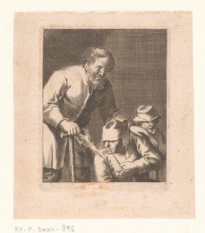 Adam ve çocuk arasında oturan boru ile şekil by Jacques Dassonville (attributed to)