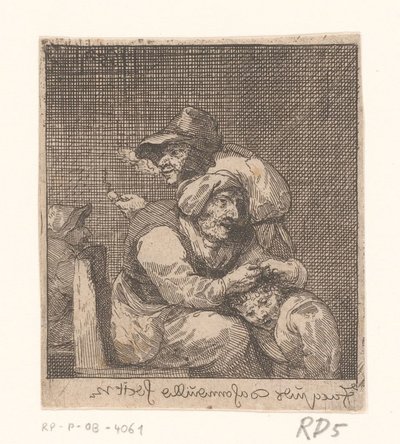 Bir çocuğun yaşlı bir kadın tarafından terk edilmesi by Jacques Dassonville (attributed to)