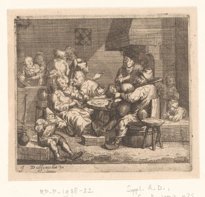 Bir handa sahne by Jacques Dassonville (attributed to)
