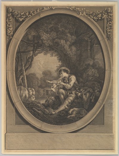 L'Départ du Courier Elçinin Ayrılışı, 18. yüzyıl by Jacques Firmin Beauvarlet