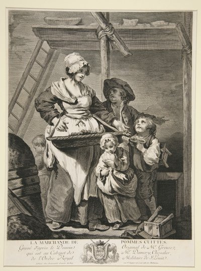 Pişmiş elma satıcısı by Jacques Firmin Beauvarlet