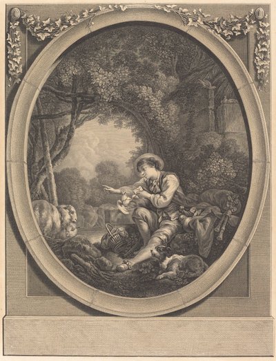 Kuryenin Ayrılışı by Jacques Firmin Beauvarlet after François Boucher