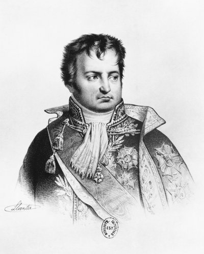 Deniz ve Koloniler Bakanı Denis Decres (bw litho) by Jacques Francois Gauderique Llanta