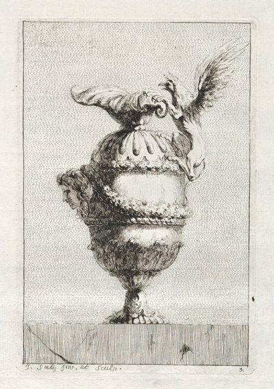 Vazo Takımı: Levha 3, 1746. by Jacques Francois Joseph Saly