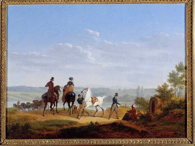Figürlü Manzara ve Atlı Tablosu, Jacques Francois Joseph Swebach by Jacques Francois Joseph Swebach