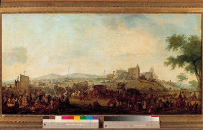 5 Ağustos-25 Eylül 1788 tarihleri arasında Saint Omer yakınlarında Conde Prensi komutasında kurulan askeri manevra kampının görünümü Burası Louis V Joseph de Bourbon-Conde (1736-1818). Jacques Francois Joseph Swebach