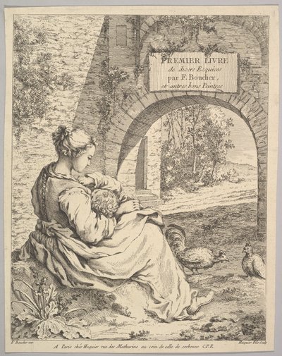 Frontispiece, 18. yüzyılın ortalarından sonlarına. by Jacques Gabriel Huquier