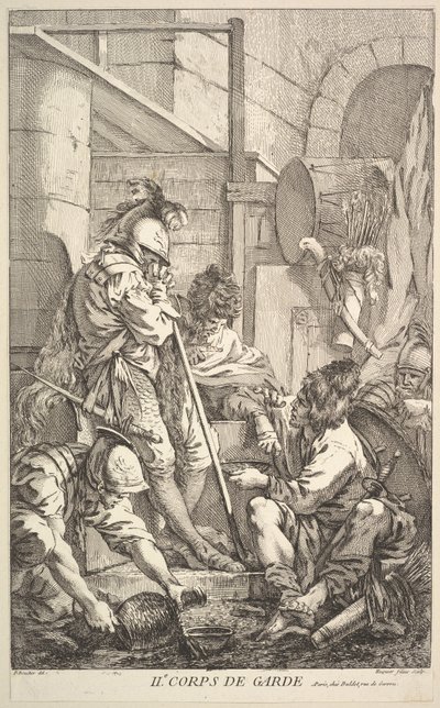 İkinci Muhafız Odası, 18. yüzyılın ortalarından sonlarına kadar. by Jacques Gabriel Huquier