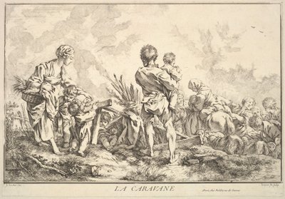 Kervan, 18. yüzyılın ortalarından sonlarına kadar. by Jacques Gabriel Huquier