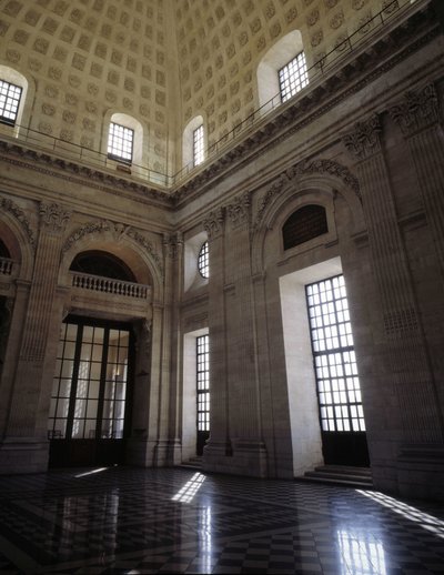 Barok mimarisi: Mimar Jacques Germain (Jacques-Germain) Soufflot (1713-1780) tarafından Hotel Dieu (1741-1748). İç görünüm. Lyon, Rhone (69). by Jacques Germain Soufflot