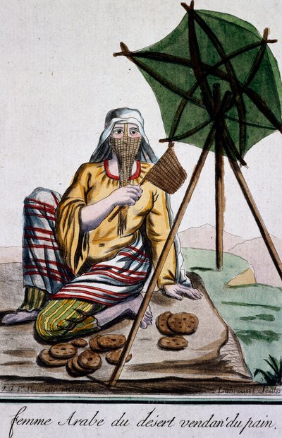 Çölden ekmek satan Arap kadın, Jacques Grasset de Saint-Sauveur (1757-1810) tarafından Encyclopedie des Voyages