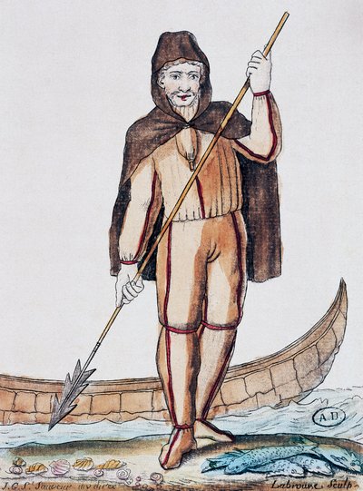 Balıkçılık kostümü, renkli gravür, Labrousse (aktif 1796), Encyclopedie des Voyages, Jacques Grasset de Saint-Sauveur (1757-1810) by Jacques Grasset de Saint Sauveur