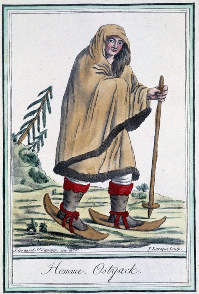 Kayaklı Ostyack adam - Grasset Saint Sauveur