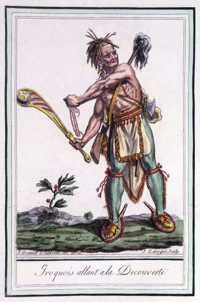 Iroquois “” keşfe gidiyor”” - Grasset St Sauveur, Paris tarafından “” Seyahat Ansiklopedisi”nde by Jacques Grasset de Saint Sauveur