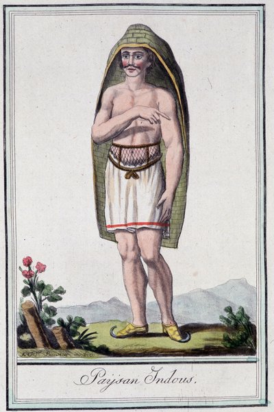 Köylü İndus (Hindistan) - Grasset St Sauveur tarafından “” Encyclopedie des voyages ””de, ed. 1796 by Jacques Grasset de Saint Sauveur