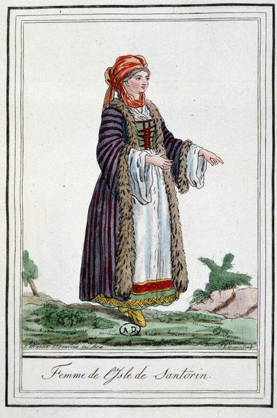 Santorini adasının kadını by Jacques Grasset de Saint Sauveur