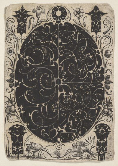 Daha Küçük Motiflerle Çevrili İki Varyant Schweifwerk İle Dekore Edilmiş Oval Kasa..., yakl. 1614-19. by Jacques Hurtu