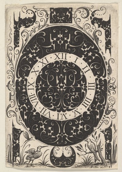 Kuşlar ve Küçük Motifli Oval Saat Kasası, yakl. 1614-19. by Jacques Hurtu