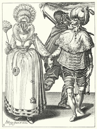 Maskeli balo (gravür) by Jacques II de Gheyn