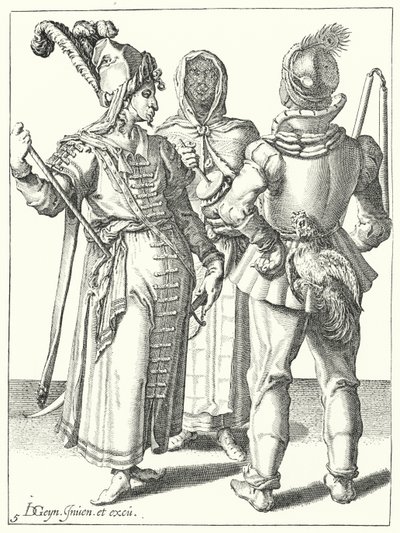 Maskeli balo (gravür) by Jacques II de Gheyn