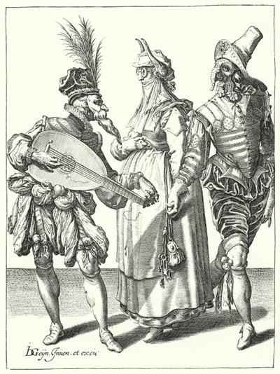 Maskeli balo (gravür) by Jacques II de Gheyn