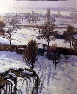 Kışın Cenevre manzarası (gemide petrol) by Jacques Jacobi