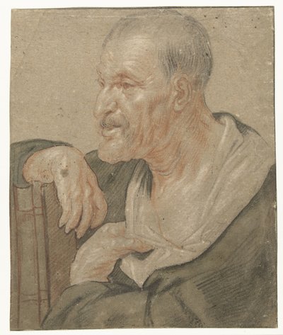 Bir müjdecinin omuz parçası, solda by Jacques Jordaens