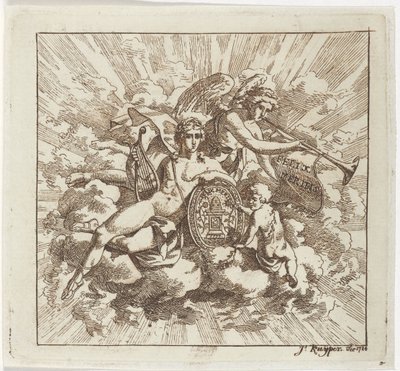 Felix Meritis üzerine alegorik kompozisyon by Jacques Kuyper