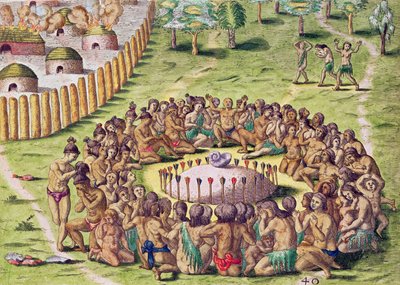 Theodore de Bry 1528-98 tarafından oyulmuş 