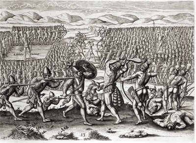 Outina, Theodore de Bry (1528-98) tarafından oyulmuş 
