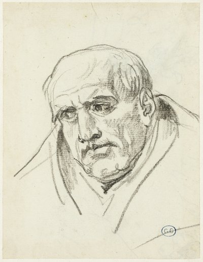 Yaşlı Bir Adamın Büstü by Jacques Louis David