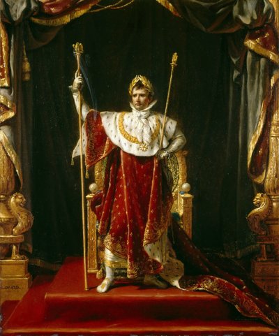 İmparator Napolyon I, İmparatorluk Elbiseleri içinde, 1805. by Jacques Louis David