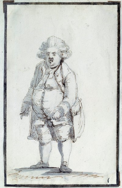 Fransız Devrimi: “Mirabeau-Tonneau Karikatürü”” Andre Boniface Louis Riquetti (1754-1792), “Mirabeau-Tonneau” (Mirabeau Tonneau) olarak bilinen Vikont de Mirabeau, şişmanlığından dolayı namlu olarak adlandırıldı. Jacques Louis tarafından kahverengi mürekke by Jacques Louis David