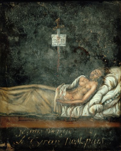 Louis-Michel Le Peletier, Marquis de Saint-Fargeau 1760-1793 ölüm döşeğinde, c. 1793. by Jacques Louis David