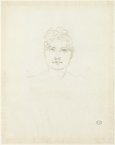 Bir Kadın Başı Taslağı by Jacques Louis David