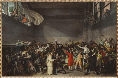 Jeu de Paume Yemini, Üç Estates kraliyet emirleri üzerine dağılmayı reddettiğinde ... by Jacques Louis David