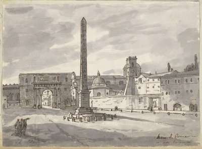 Piazza del Popolo by Jacques Louis David