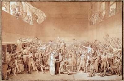 Tenis Kortu yemini (hazırlık çekilişi by Jacques Louis David