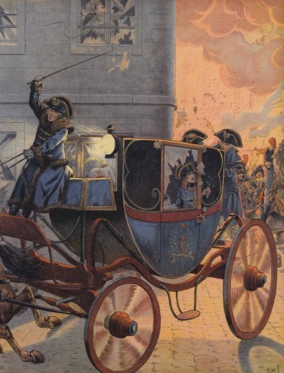 General Louis Desaix, Marengo Savaşı sırasında faytonla götürülüyor. by Jacques Marie Gaston Onfray de Breville (Job)