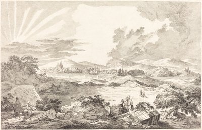 Dromos, Atina by Jacques Philippe LeBas after Julien David Le Roy