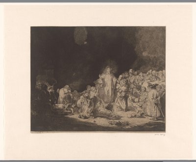 Mesih vaazı (Yüz gulden baskısı) by Jacques Philippe Le Bas