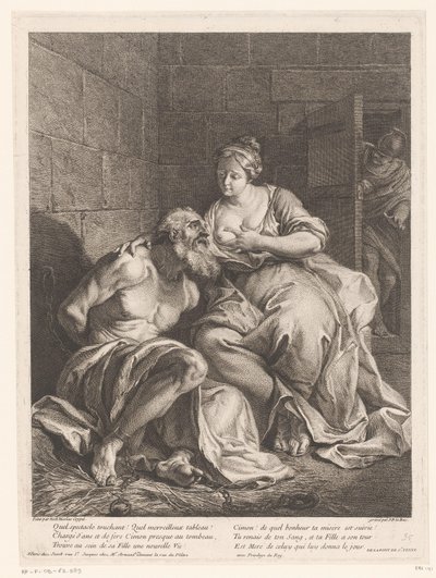 Cimon kapı Pero gevoed (Caritas Romana) by Jacques Philippe Le Bas