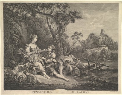 Pensant-ils au Raisin Üzümü Düşünüyorlar, 18. yüzyıl. by Jacques Philippe Le Bas