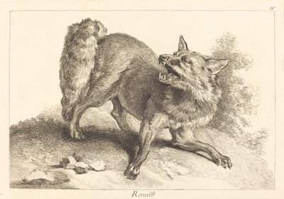Renard (Tilki) by Jacques Philippe Le Bas and Jean Eric Rehn after Jean Baptiste Oudry