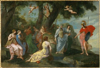 Minerve chez les Muses - Minerva ve İlham Perileri ... by Jacques Stella