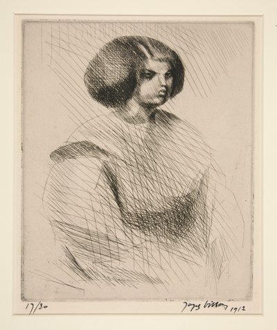 La petite mul?tresse (Genç Melez) by Jacques Villon