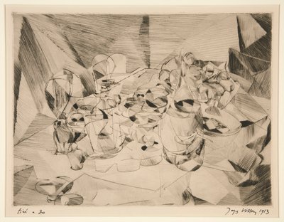 La masa servisi (Set Tablosu) by Jacques Villon